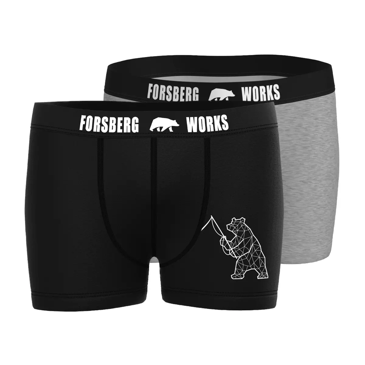 FORSBERG Boxershorts 2er Pack Fishing Bear - 1