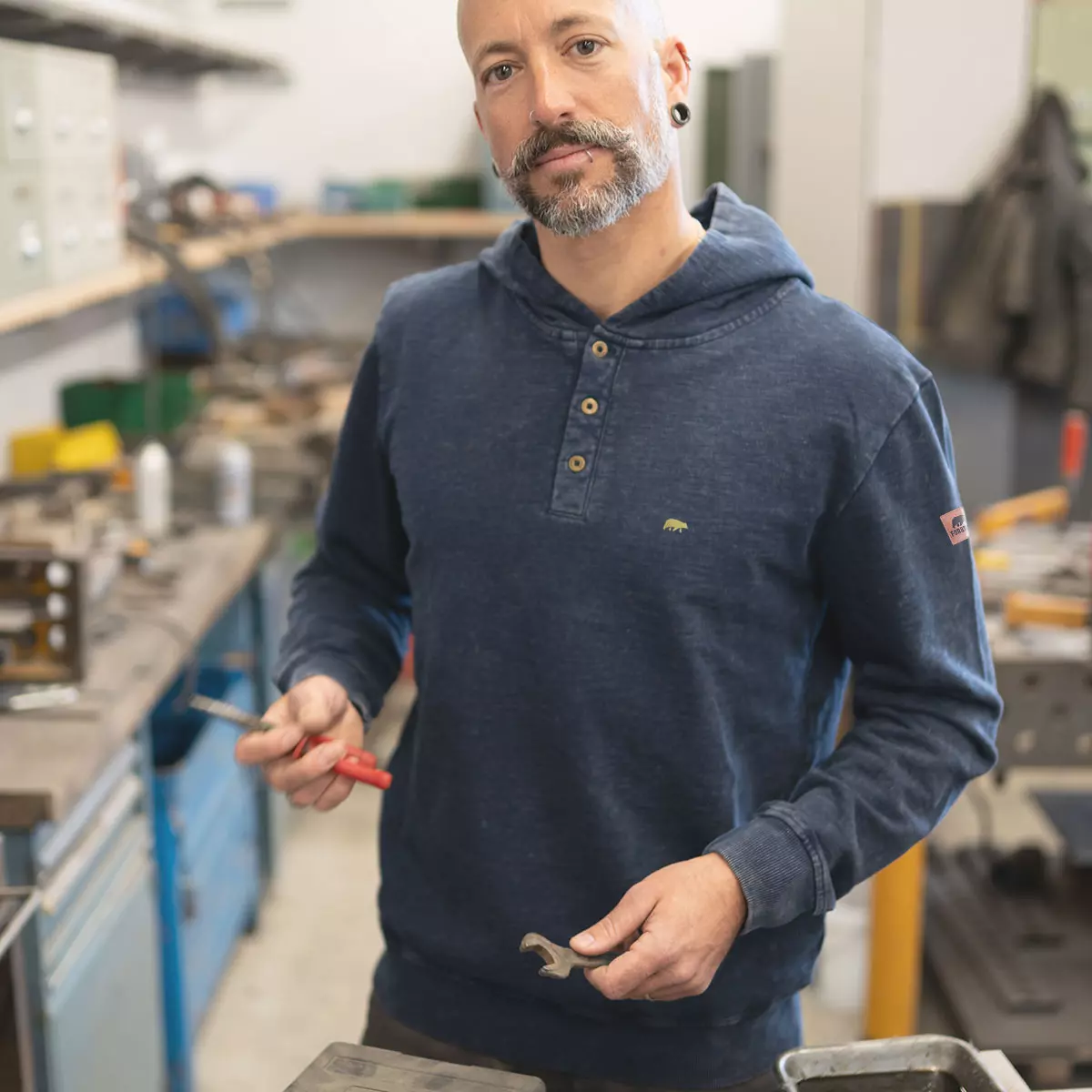 FORSBERG Hoodie im Denim-Look - 4