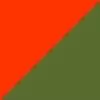 orange fluo/olive foncé