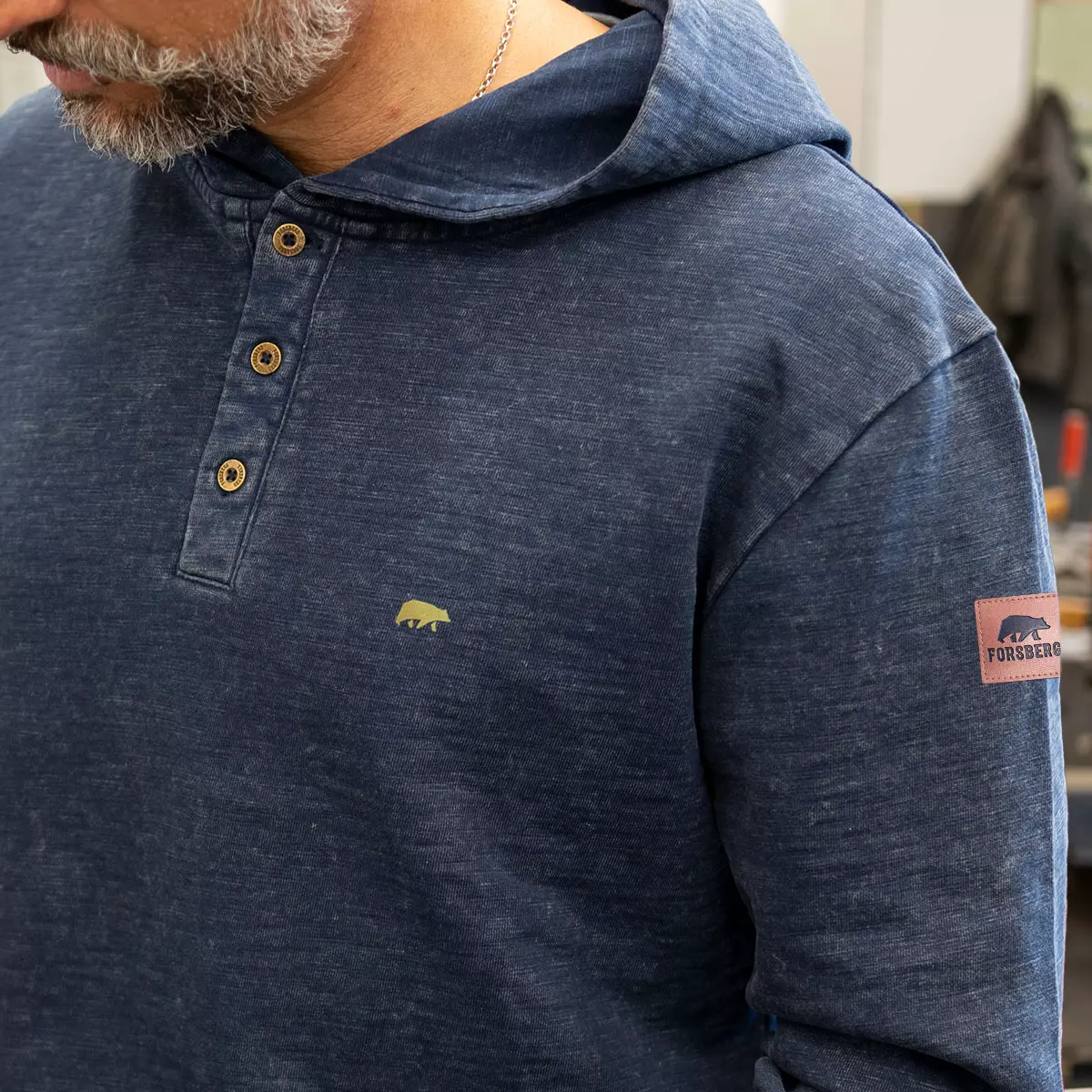 FORSBERG Hoodie im Denim-Look - 5